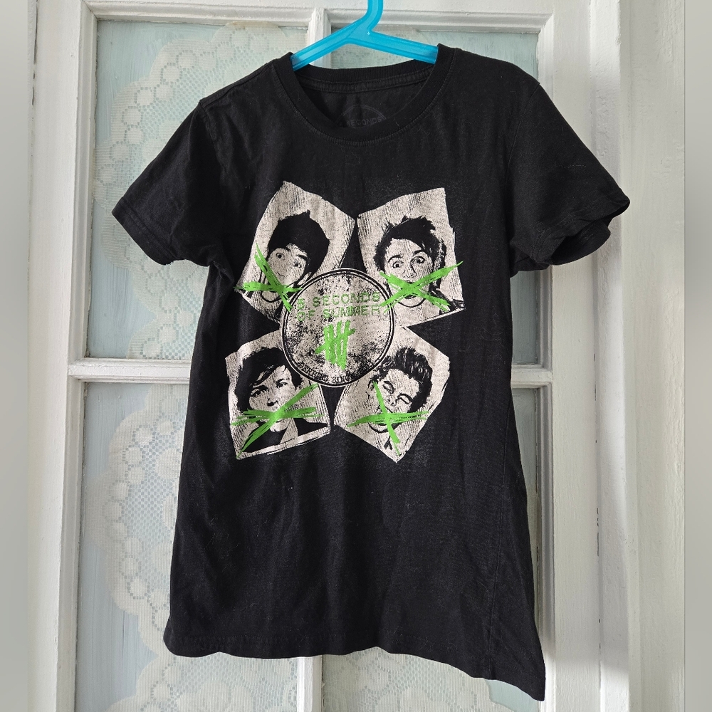 5 Seconds of Summer Black Graphic Band Tee XS
